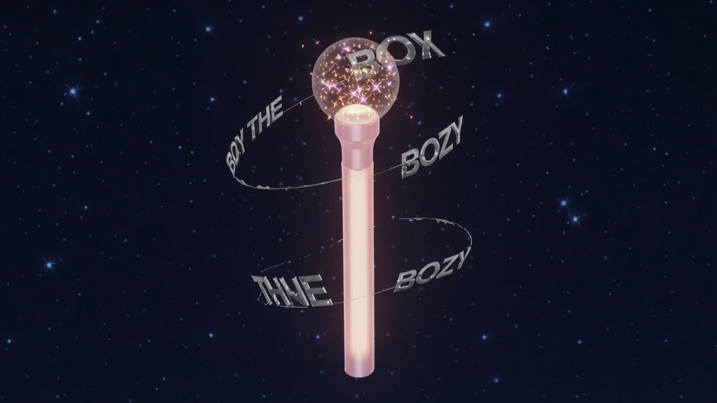 ����������Ⱦ��THE BOYZ Light StickӦԮ������������ɫ�ǿձ������룬����ɢ����͵�����õ���ɫ��â���������ε�ͷ�ڲ����貵ĵƹ�����Ч������Χ������THE BOYZ��ϵ���ɫLOGO��Ƭ�������������λû�����ϸ�ھ��£������������ɾ��޶���Ԫ�أ���ͼ���жԳƣ��ʺ���Ϊ�ٷ�����ͼ��