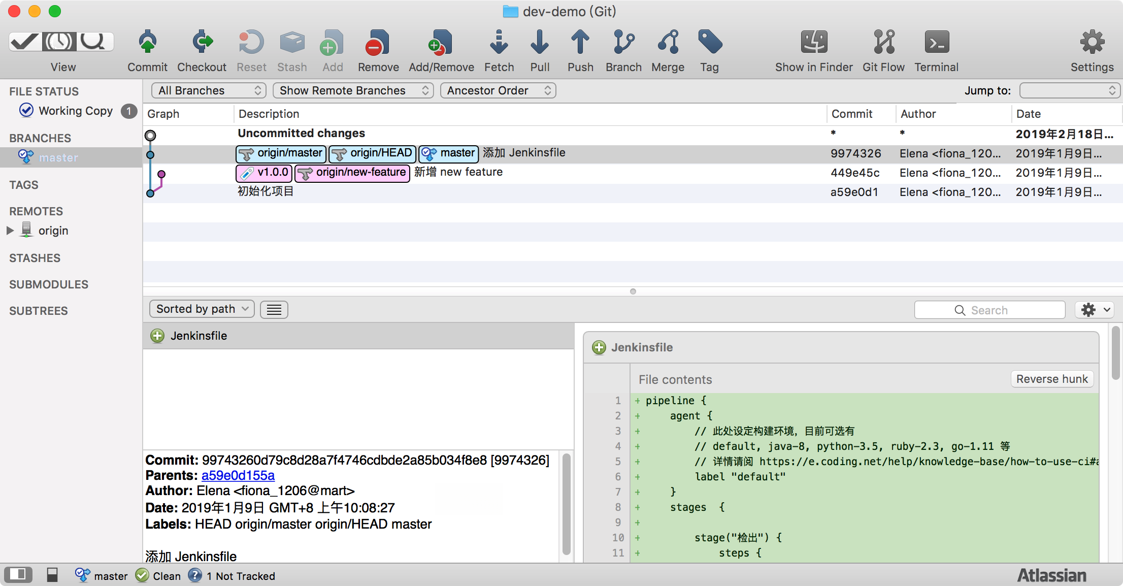 SourceTree3.4.15  Git���ӻ��ͻ���