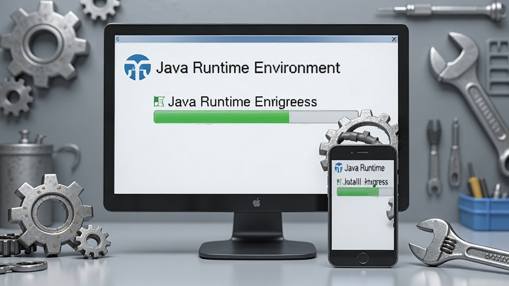 ��������Ϊ������Ļ���ֻ����ţ���Ļ��ʾ��Java Runtime Environment����װ���������Ա߷��ó�������ֹ��ߣ�����Ϊǳ��ɫ����̨���������ҶԳƣ����дʵ��Ӱ��ϸ�ڰ�����Ӱ�����빤�����������ʸ���ɾ��޶���Ԫ��