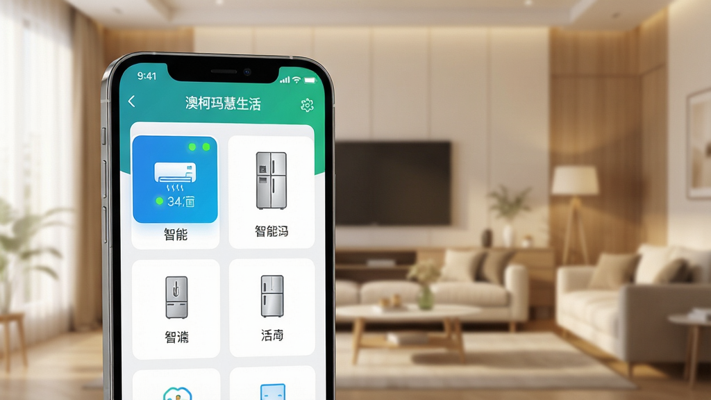 ���壺�Ŀ��������APP�������ֻ������еĽ�����д����Ļ����ʾ���ܼҾӿ�����壬�����յ���������豸ͼ�꣬����Ϊ��ܰ���ִ��������������֣��ֻ�����ƫ���Ҳ����ף����廭��ƽ�⡣�Ű棺������죬ͻ��APP�������ݡ����дʵ��Ƽ��н�ϣ�������ͣ�ɫ�����¡�ϸ�ڣ���Ļ�пɼ����Ŀ����������������豸״ָ̬ʾ�����������Χ���ܡ����ʡ����ʣ�4K���壬�ɾ��޶���Ԫ�ء�