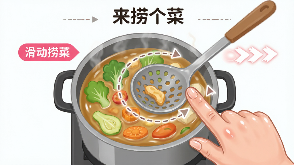 ���壺�����̸��ˡ���Ϸ��������ʾ��ͼ��չʾ��ָ����Ļ�ϻ�������©�׵Ķ��������֣���������Ϊ��������ָ����Ļ�ϻ������ߣ��Ա��в�����ʾ��ͷ���Ű棺��̬ʾ���񣬶����켣�����߱�ʾ����񣺽�ѧ��񣬼�����ˡ�ϸ�ڣ���ָ���й��������е��߲������ɼ�����ʾ���֡������̲ˡ��÷�ɫ��ע�����ʣ����壬�ɾ��޶���Ԫ�ء�
