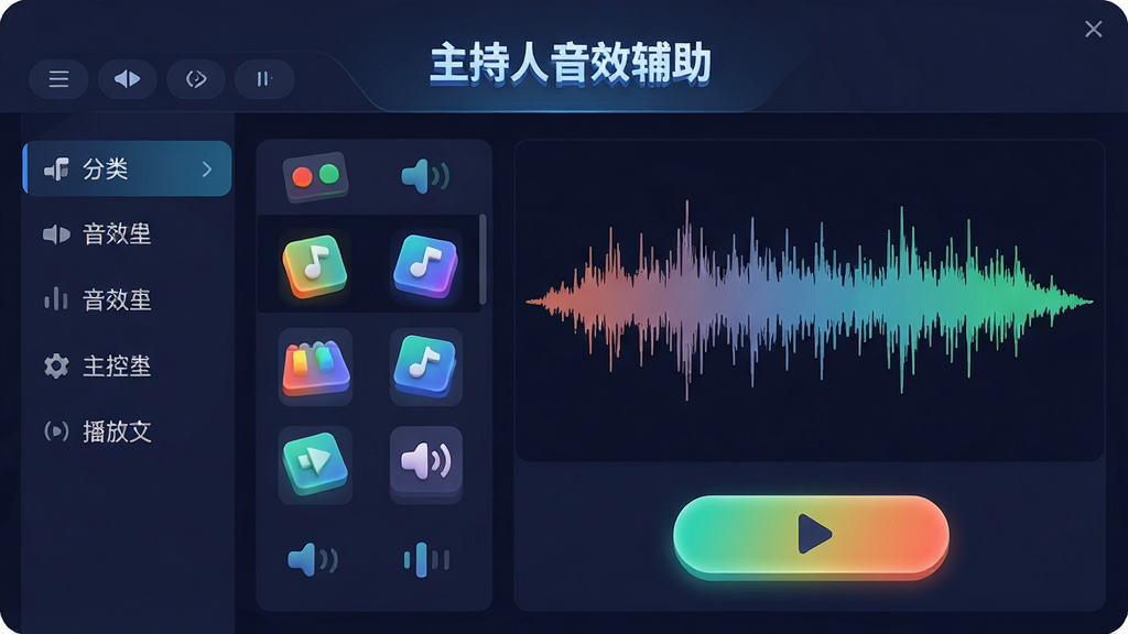 ���壺��������Ч�����������棬չʾ����̨����Ч�б��벥�Ű�ť�����֣����й�ͼ�����������������������Ҳ���Ч����ͼ���Ű棺������죬ͻ������������Ч���������Ʊ�ʶ������ִ���ƽ����ɫ�����죬�Ƽ��У�ϸ�ڣ���ť���з���Ч������Чͼ�����壻���ʣ����壬�ɾ����޶���Ԫ�ء�