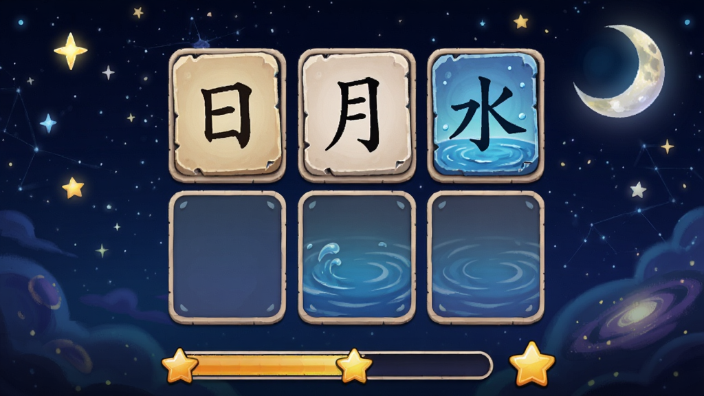 ��ѿʶ�ִ�����Ϸ���棬���������оŸ���Ƭ���ӣ��������ſ�Ƭ�ѷ�������ʾ����