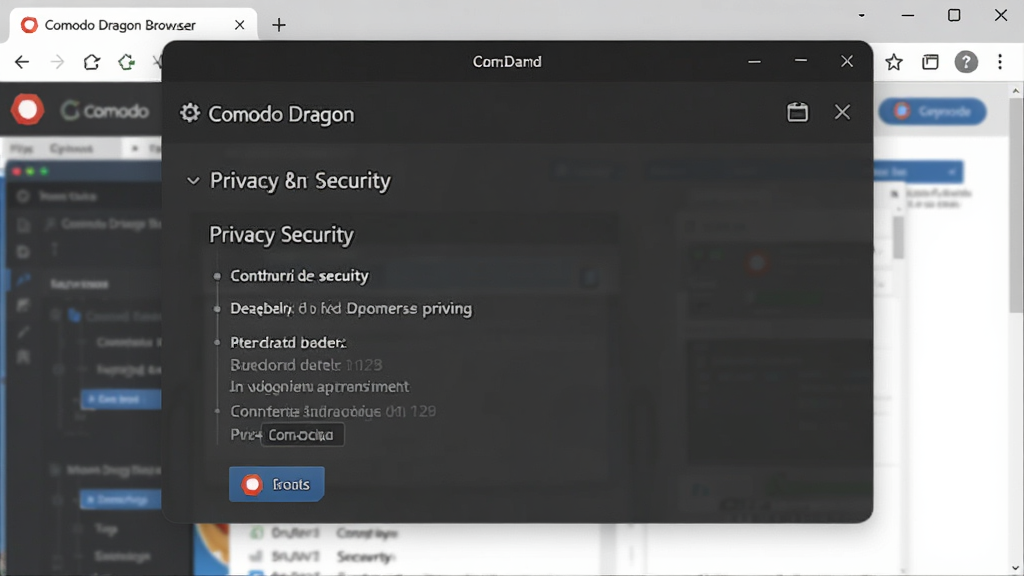 Comodo Dragon��������ý��棬չʾ��˽�밲ȫѡ�����Ϊ����������棬����࣬�������������ʸɾ����޶���Ԫ��