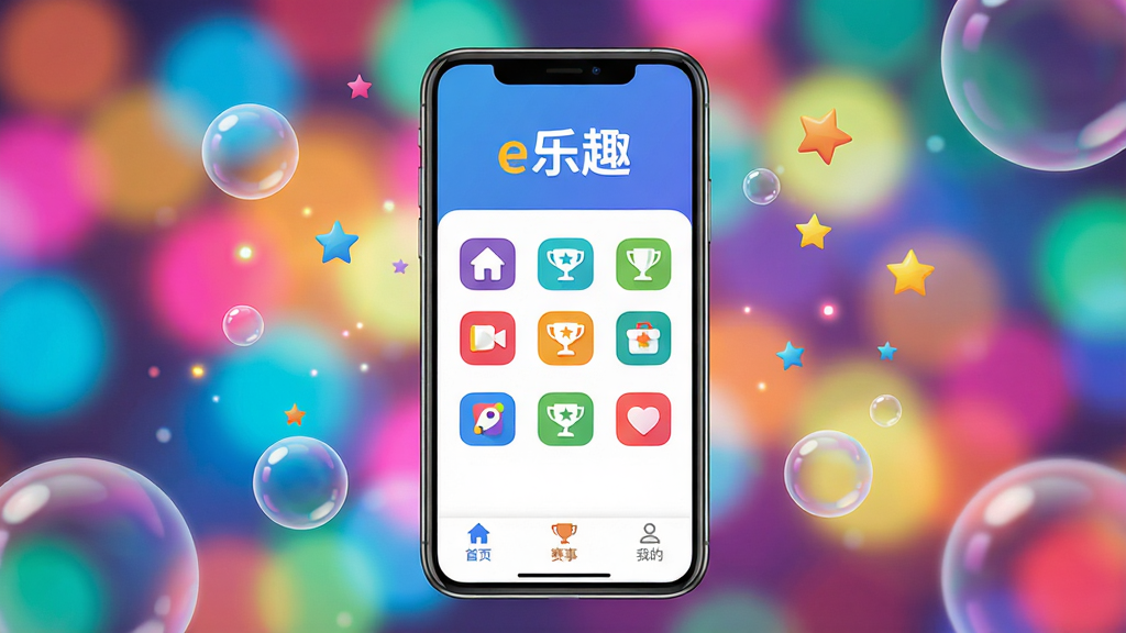 ���壺һ��������Ļ�������ֻ�����Ļ����ʾ��e��Ȥ��Ӧ�������棬�����в�ɫͼ��͡�e��Ȥ�����������֣��ֻ����У�������ģ���Ĳ�ɫ��ߣ���Χ�����������ݺ����ǡ��Ű棺�ֻ���Ļ���������ɼ���Ӧ�����ơ�e��Ȥ��λ����Ļ�Ϸ����С�����ִ���ƽ����ƣ�ɫ�����죬����������ϸ�ڣ���Ļ���С���ҳ���������¡������ҵġ��ȱ�ǩ���ײ��е����������ʣ�������Ⱦ���ɾ����޶���Ԫ�ء�