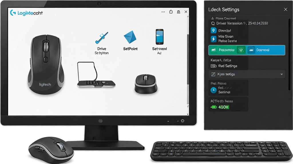 ���壺������Ļ��ʾLogitech SetPoint�����棬�Ա��޼����������̣����֣��豸ͼ�����������ţ��Ű棺�������࣬ͼ����������񣺸ɾ�������ϸ�ڣ������汾����ʾ���������ø�����������ʾ�����ʣ����壬�ɾ��޶���Ԫ��
