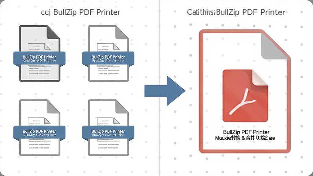 ���壺BullZip PDF Printer����ת����ϲ�����չʾ�����֣����Ϊ�����ת���ĵ�ͼ�꣬�Ҳ�Ϊ�ϲ���ĵ���PDF�ļ����Ű棺���̻�չʾ����ͷָʾת�����򡣷�񣺱�ƽ����ơ�ϸ�ڣ��ĵ�ͼ���ϱ�ע
