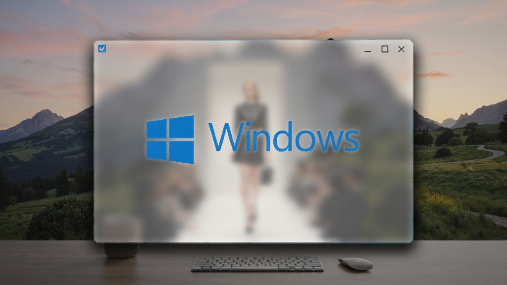 Windowsʱ���㴰����Чչʾ����͸��ĥɰ����Ч���Ĵ��ڵ����������ϣ�����Ϊ�羰��ֽ�����ڱ�Ե�������Ӱ��������ʱ�У�ͻ����Чϸ��