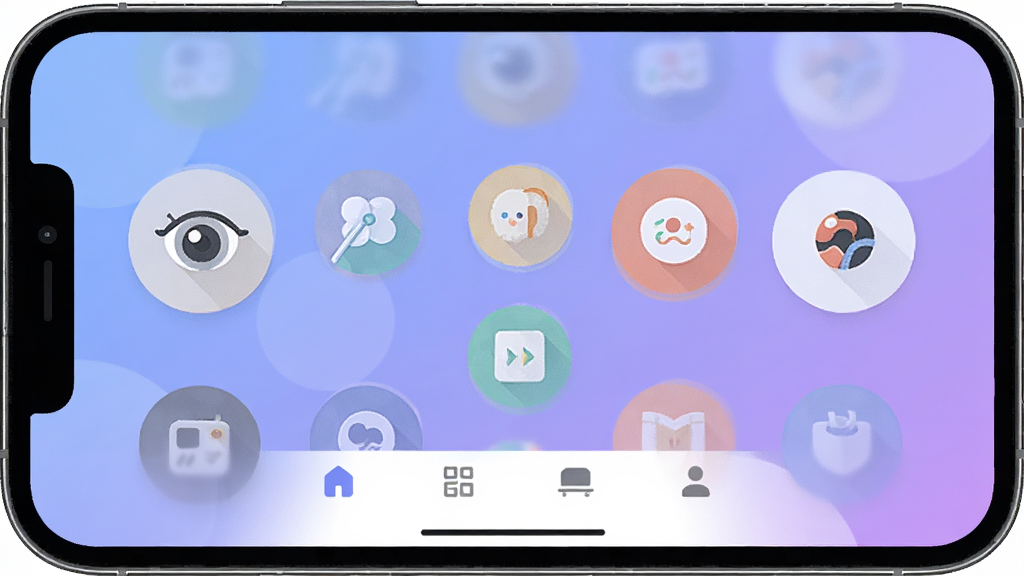 ˹ȦAPP������չʾ���ֻ���Ļ������ʾ���Բ����ȤȦ��ͼ�꣬�·�Ϊ�ײ�������������������͵Ľ�������ɫ�����岼�ּ���ִ�����ƽ����Ʒ��ϸ�ھ��£������������ɾ��޶���Ԫ��