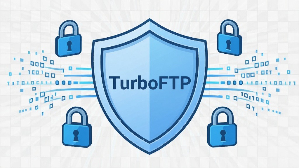 һ�Ű�ȫ��������ʾ��ͼ������������һ������ͼ�꣬�����Ͽ��С�TurboFTP����������Χ��������ͷ��������������Ϊǳ��ɫ���������������죬ͻ����ȫ�ɿ������ʸɾ����޶���Ԫ��
