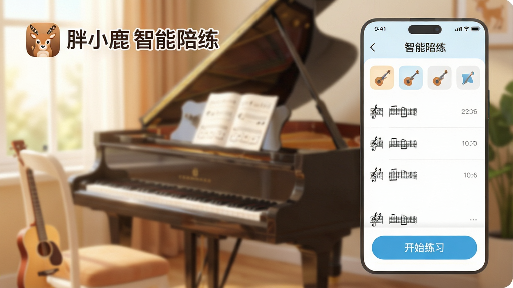 һ��չʾ��С¹��������APP������ĸ����ͼ�������������ѡ��ͼ�ꡢ�����б�����ʼ��ϰ��ť������Ϊ��ܰ���������ٳ�������������������ɫ����ͣ�ͻ���������ơ���С¹������������LOGO�����ʸɾ��޶���Ԫ�أ��Ű����࣬����ִ���Լ