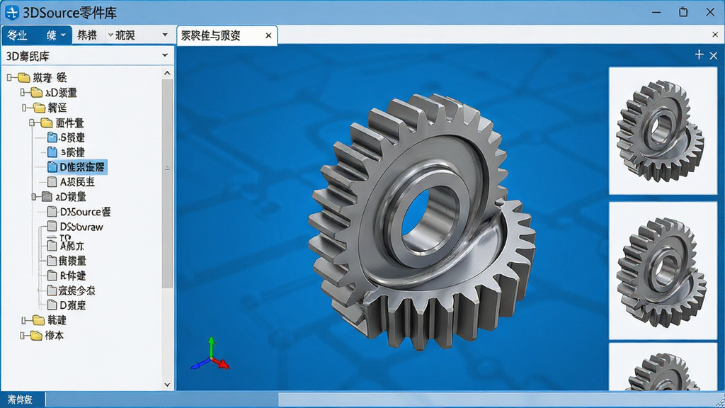 һ��չʾ3DSource���������������ĸ����ͼ���������Ϊ��������Ŀ¼���Ҳ�Ϊģ��Ԥ������������ʾһ���߾��ȵĳ�����άģ�ͣ����岼��������������ɫ���Ƽ���ǿ������ϸ�壬�ɾ��޶���Ԫ�أ����ֱ�ע