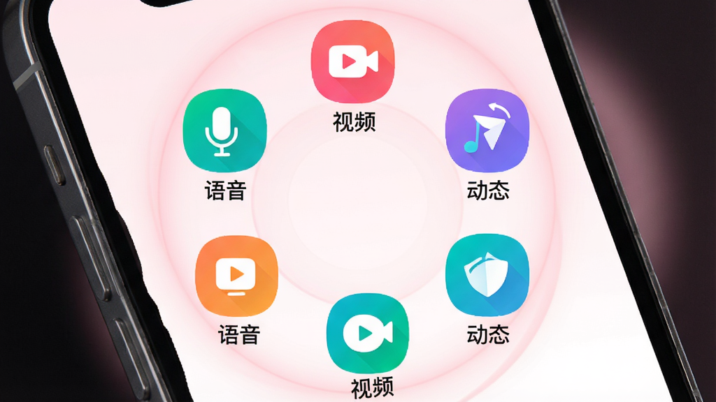 ���壺�����顱APP�Ļ������ܽ���չʾ��������������Ƶ����̬ͼ�ꡣ���֣��������ͼ���Ի����������ֻ���Ļ���룬�����е���ɫ���Ρ��Ű棺ͼ���С���ȣ�ɫ�����ޡ���񣺱�ƽ����ƣ��ִ���ǿ��ϸ�ڣ�ÿ��ͼ���·������ı�ǩ���硰����������Ƶ������̬�������ʣ����壬ɫ�ʱ��ͣ��ɾ��޶���Ԫ�ء�