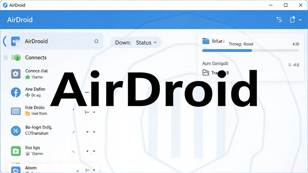 һ��չʾAirDroid����������ĸ����ͼ����������豸�б�������״̬���ļ���������������岼�ּ���ִ���������ɫ����ɫ�������������ɾ����޶���Ԫ�أ�ͼƬ�ϱ�ע���֡�AirDroid��������Ԥ��ͼ