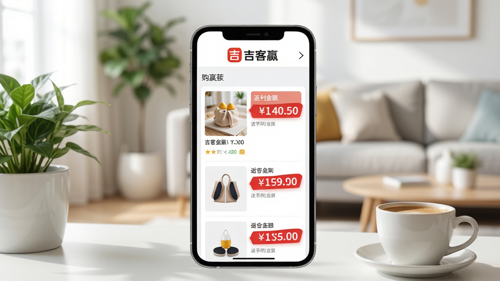 ���壺����ӮApp����չʾ���ֻ���Ļ��ʾ���ﷵ��ҳ�棬����Ϊ�������ִ��������������֣��ֻ����У���Ļ���������ɼ�����Χ�ڷ���ֲ�Ϳ��ȱ����Ű棺�����С�����Ӯ��Ʒ��Logo������Ļ�������·�����Ʒ�б��ͷ�������ǩ�����дʵ��Ӱ��������Ȼ�⣬ϸ�ڷḻ��ϸ�ڣ��ֻ���Ļ�ϵ���ƷͼƬ��������������ú�ɫ����ͻ����ʾ�����ʸ��壬�ɾ����޶���Ԫ�ء�