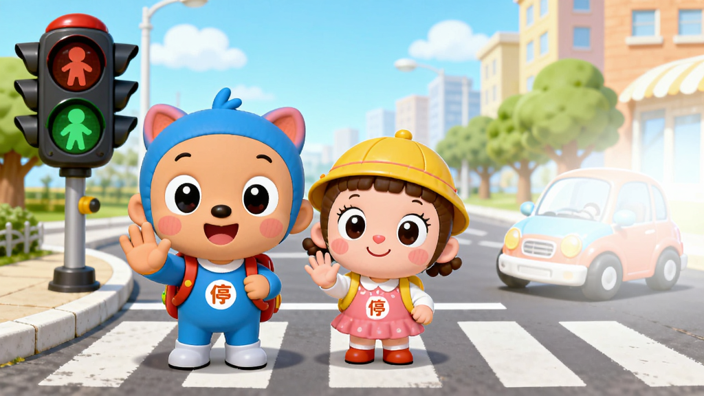 ���壺������ʿ���俨ͨ�������桱�롰���վ�ڰ�����ǰ��΢Ц��������ͣ�������ƣ������к��̵ƺ�һ����ͨС���������֣�������У�����ͻ��������Ϊ�����ĳ��нֵ�������ľ�ͽ������Ű棺�����ڻ�������ƫ���Ҳ����׿ɷ����֡����Q�濨ͨ��ɫ�����ޣ�����Բ�󣬷��϶�ͯ������ϸ�ڣ����̵���ʾ��ɫС�ˣ����汳��������������С��ñ�������������İ����ߡ����ʣ����塢�ɾ����޶���Ԫ�ء�