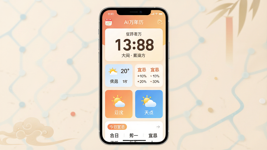 ���壺AI������App�Ľ���չʾ��һ�������ֻ���Ļ��ʾ�����棬�����С�AI�������������������������������֡�ũ����Ϣ������ͼ����˼��б������֣��ֻ����У����������������У��Ϸ�Ϊ���������·�Ϊ���ܿ�Ƭ�����Ű棺�ִ���Լ��񣬿�Ƭʽ���֣���Ϣ�㼶��������񣺿Ƽ����봫ͳ�Ļ���ϣ�ɫ����ͣ���ůɫ��Ϊ����ϸ�ڣ���Ļ���������־޴�ũ��С�ֱ�ע������ͼ���������ײ��С������˼ɡ���ǩ�����ʣ�������Ⱦ���ɾ����޶���Ԫ�ء�