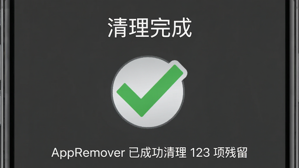 ���壺AppRemover������ɽ��棬���֣�����������ʾ��ɫ�Թ����Ű棺�Ϸ�Ϊ��������ɡ��������·�Ϊͳ����Ϣ�������ˬ��࣬ϸ�ڣ�������ʾ��AppRemover �ѳɹ����� 123 ������������ʣ����壬�ɾ����޶���Ԫ��