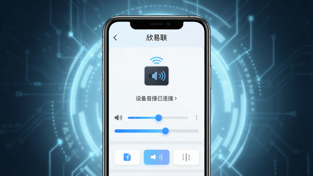 ���壺һ�������ֻ���Ļ��ʾ������APP�����棬�����������������豸ͼ�ꡢ�����������Чģʽѡ����֣��ֻ����У���Ļ���������ɼ�����Χ�е���ɫ�Ƽ��й�Ч���Ű棺����ִ�������ͼ���������롣��񣺿Ƽ��С���ƽ����ơ�ϸ�ڣ���Ļ���С����������������豸����״̬��ʾΪ�����ӣ��������ʽ�����ɫ�����ʣ������壬�ɾ����޶���Ԫ�ء�