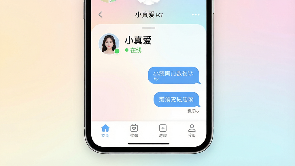 һ���ִ���Լ�����ֻ�����չʾͼ���ֻ���Ļռ�ݻ������ģ���Ļ����ʾ��С�氮��APP�������棬�����û�ͷ������״̬���������ݺ͵ײ����ܵ�����������Ϊ��͵Ľ���ɫ�����岼�������������������������ϸ��ɾ����޶���Ԫ��