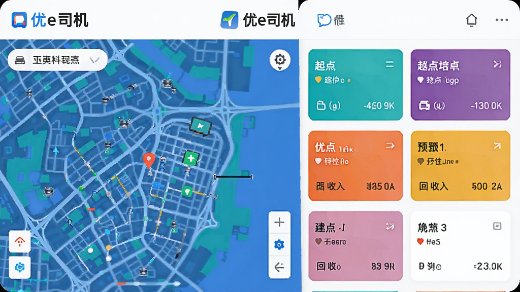 ��e˾��App�ľۺϽӵ����棬���Ϊ��ͼ���Ҳ�Ϊ���Բ�ͬƽ̨�Ķ�����Ƭ�б�����Ƭ����ʾ����յ��Ԥ�����룬�����С���e˾����Ʒ�Ʊ�ʶ�������������������ֺ��������ʸɾ���