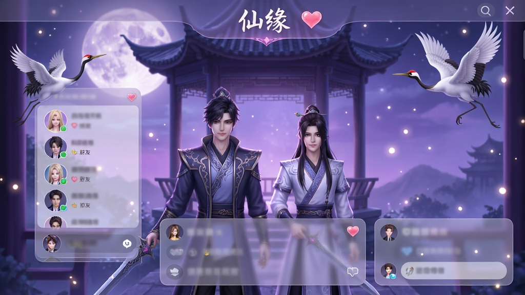 ���壺�λý��켣�罻���棬������ɫ����վ������̨ͤ����Χ���ɺ׷ɹ���������ʾ�����б�������򡣲��֣�������ܰ����ɫλ��ǰ�����࣬��������ڵײ����Ű棺�����С���Ե�����֣��Ա�������ͼ�ꡣ���Ψ��������ɫ��ƫ������������͡�ϸ�ڣ���ɫ�·����������������͸�����й��Ʈ�䣬����ϸ�壬�ɾ��޶���Ԫ�ء�