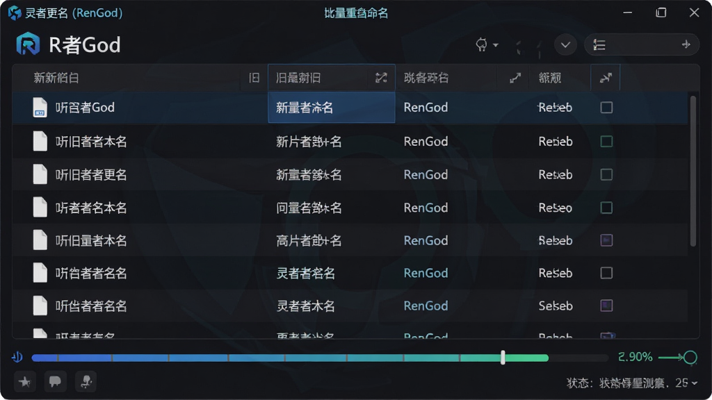 ���壺���߸�����RenGod�������������棬չʾ�������������̡����֣�����Ϊ�ļ��б����ײ�Ϊ��������״̬��ʾ���Ű棺�б�����չʾ�¾��ļ����Աȡ���񣺼�Լ��������ɫ����������ɫ������ϸ�ڣ��ļ���������£���������ʾ��ɰٷֱȡ����ʣ��߷ֱ��ʣ�����ϸ�ڷḻ���ɾ����޶���Ԫ�ء�