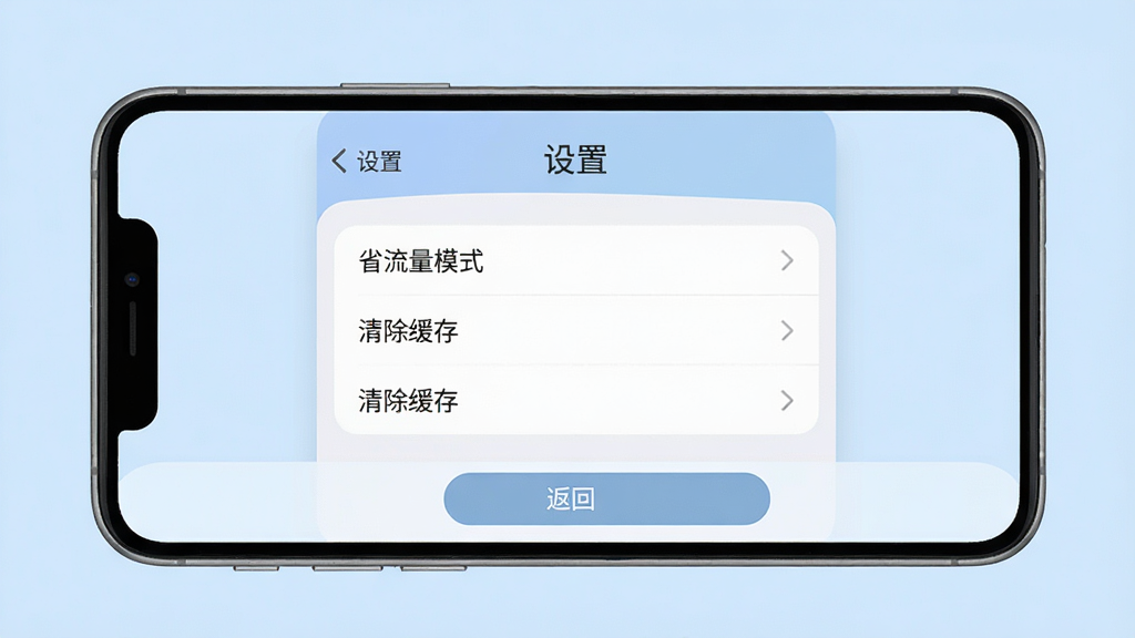 ���壺�ֻ�����չʾ�����ӳ���ʹ��ָ�Ͻ��棬��ʾ�����á��˵���������ʡ����ģʽ����������桱ѡ����֣��ֻ����У�����Ϊǳ��ɫ��������ˡ��Ű棺�˵��б����������ֿɶ���ǿ����񣺱�ƽ����ƣ�ɫ����͡�ϸ�ڣ���Ļ���С����á����⣬�·��ж��������ײ��С����ء���ť�����ʣ����壬�ɾ���
