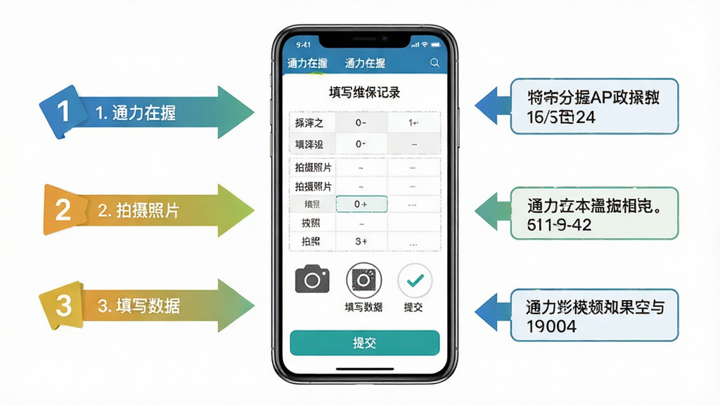 ���壺ͨ������APP������ʾ���ֻ���ͼ��ʾ������д���棬�б������հ�ť���ύ��ť�����֣��ֻ����У���Χ�в��������ͷָʾ���Ű棺��������1��4������չʾ���̣���񣺽�ѧ��ʾ���ɫ��������ϸ�ڣ���Ļ����ʾ��ͨ�����ա��͡���дά����¼�����С�������Ƭ��������д���ݡ������ύ���Ȱ�ť���Ա���ע�Ϳ򣻻��ʣ����壬�ɾ����޶���Ԫ�ء�