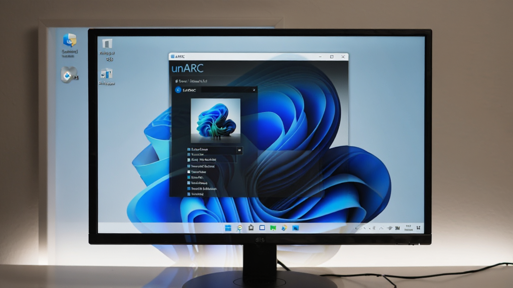 չʾunARC��Windows 11�������е�ʵ��ͼ������Ϊ������Ļ����Ļ����ʾunARC�����ڽ�ѹ���棬����Ϊ�ɾ��������ֽ�����廭�����������߾��ȣ����дʵ�����ʸ��壬�޶���Ԫ��