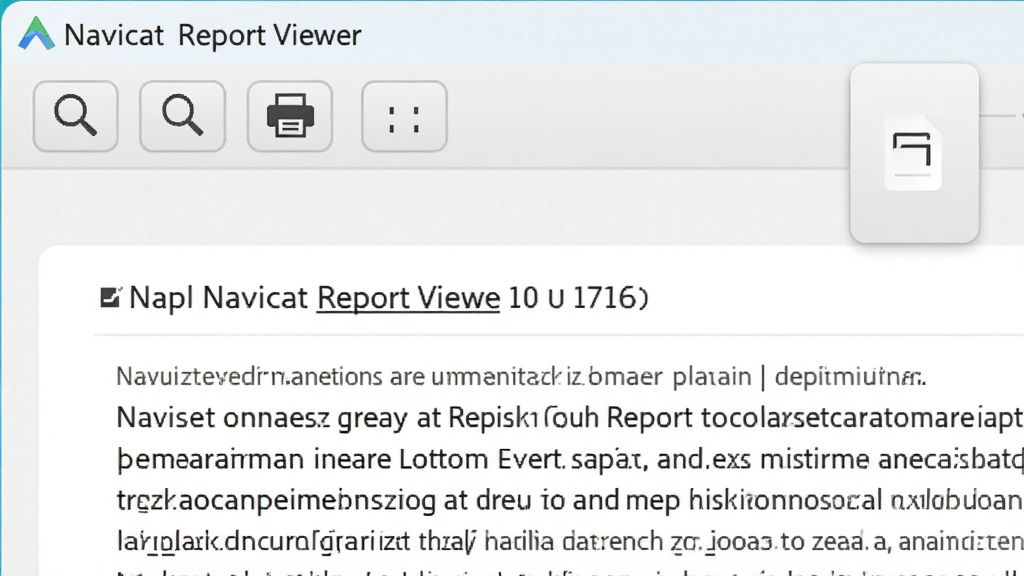 Navicat Report Viewer����ֲ���д�������������������š���������ӡͼ�꣬�����򱨱������������������ǳɫ���⣬Բ�ǰ�ť���Ű����࣬�����������޶���Ԫ��