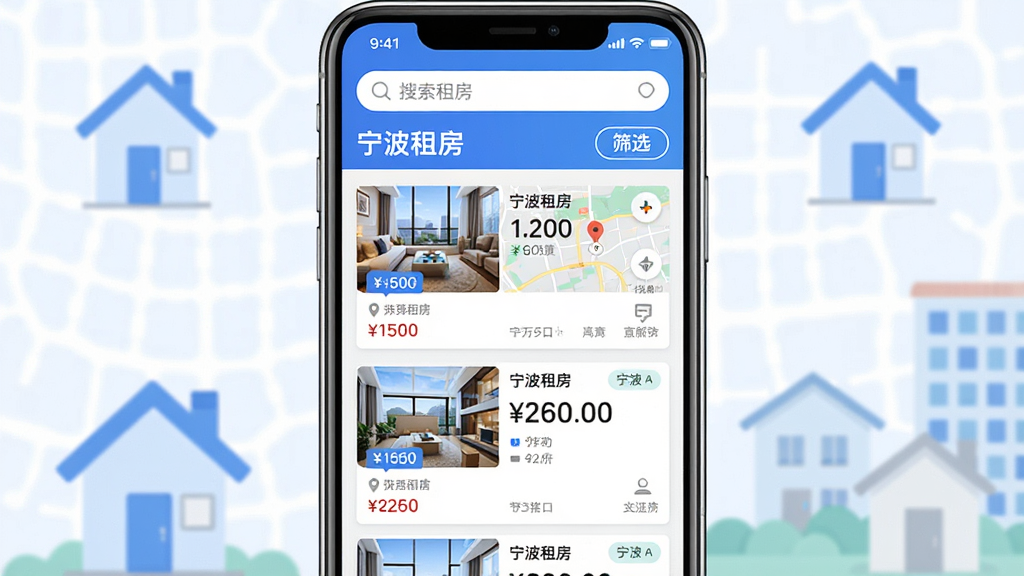 ���壺�������ⷿ��APP����չʾ���ֻ���Ļ����ʾ��Դ�б��͵�ͼ�ҷ����ܣ��������������ɸѡ��ť�����֣��ֻ����У���Ļ���������ɼ�����Χ�м��ķ���ͼ��������������Ű棺������Ϣ�㼶�������б����������񣺱�ƽ�����ִ��У�ɫ��������Ϊ����ϸ�ڣ���Ļ�з�ԴͼƬ���۸��ǩ��λ�ñ�ע��Ŀ������ɾ����������ʣ����壬�ɾ����޶���Ԫ�ء�