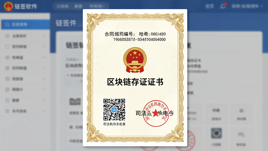 ��������Ϊ��ǩ��������������֤֤�顱����ҳԤ����֤�������й�����ʽͼ���롰��������֤֤�顱�������Ϸ���ʾ��ͬ������ϣֵ�ַ���������Ϊ֤�����չʾ�������黯Ϊ��ǩ���������棻�����ʽ�Ͻ���֤��߿��н�ɫ���ƣ�ϸ�ڰ�����ά����������˾����������ǩ�£�����ϸ���������ɾ��޶���Ԫ�ء�