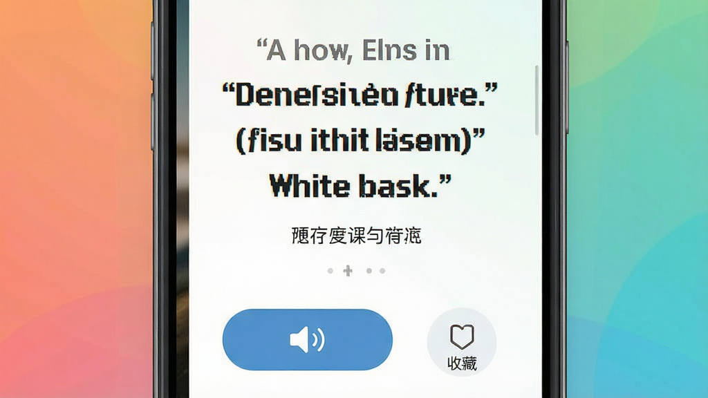 һ��չʾһ��Ӣ��APP���Ľ���ĸ���ͼƬ������Ϊ�����ֻ���Ļ��д����Ļ����ʾһ�侫ѡӢ�ľ��Ӽ������ķ��룬�·��з�����ť���ղ�ͼ�꣬����Ϊ��Լ�Ľ���ɫ�����岼���������Ű����ۣ����Ϊ�ִ���ƽ����ƣ�ϸ�ڷḻ�����ʸɾ����޶���Ԫ�أ�ͼƬ�����ֱ�ע