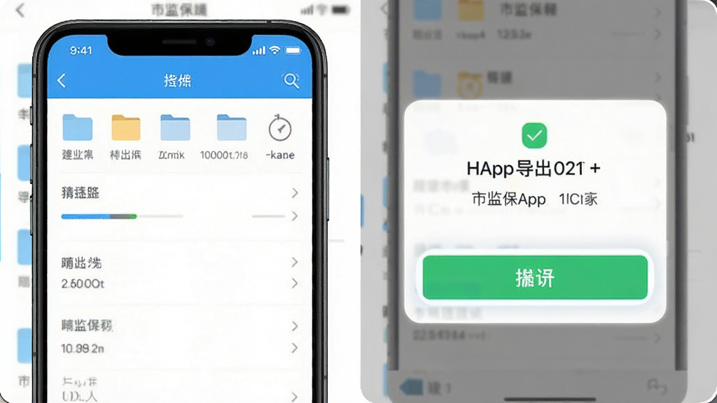 �мౣApp�ļ��������̽���ͼ����ʾ�������뵼���ɹ���ʾ������Ϊ�ֻ��ļ��������棬����չʾ����·���������࣬������ʾ������ť��UI���£����ʸɾ�