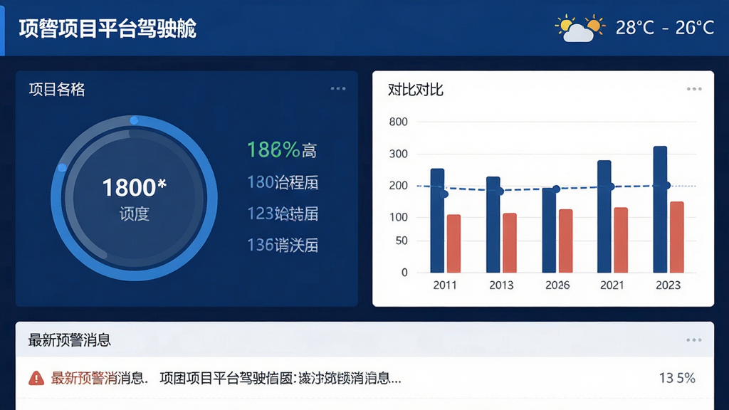 ������Ŀƽ̨��ʻ�ս����ͼ��񣬶���Ϊ��Ŀ������������Ϣ���в�Ϊ���ν���ͼ����״�Ա�ͼ���ײ�Ϊ����Ԥ����Ϣ�б�������UI���������ɫΪ��ɫ������ƽ����ƣ��Ű����룬ϸ�ڰ����������ֱ�ע�����������ɾ����޶���Ԫ��
