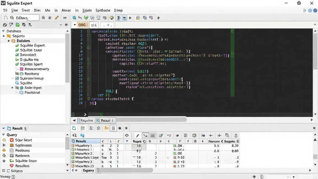 SQLite Expert �� SQL �༭�����棬���Ϊ���ݿ�����У��м�Ϊ�����﷨������ SQL ����༭�����·�Ϊ��ѯ����������񣬽�����רҵ�������������޶���Ԫ�ء�