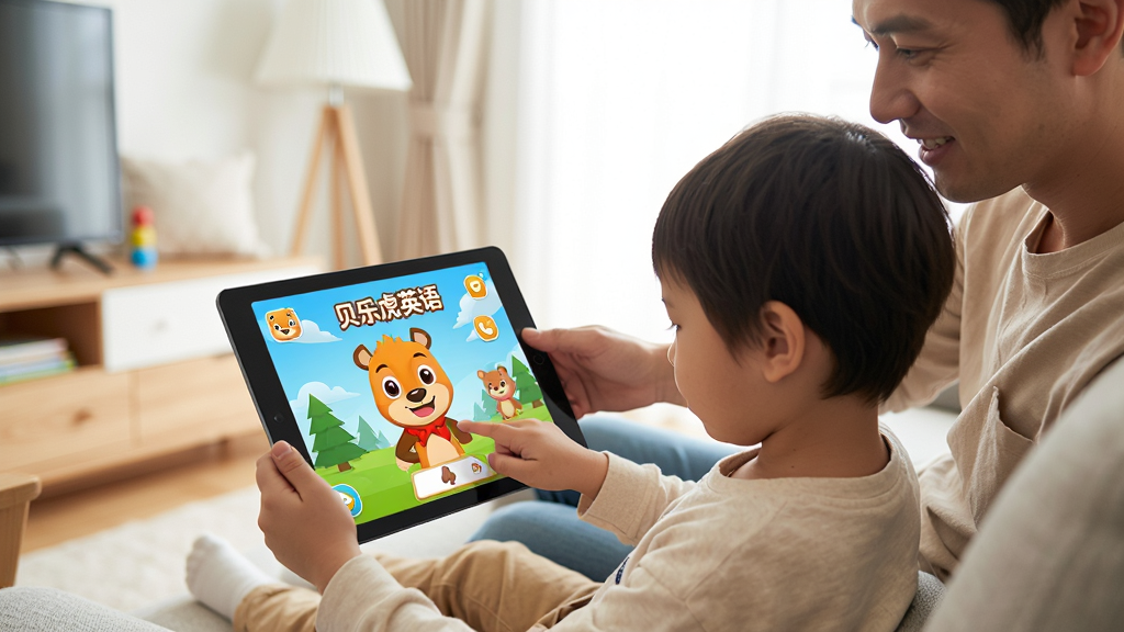 ���壺�ҳ��뺢��һ����ƽ�������ʹ�ñ��ֻ�Ӣ��Ӧ�á����֣���ͥ������������ǰ������Ļ���ҳ��ں���ָ�����Ű棺���Ĺ�ͼ��ͻ��ƽ���ϵ�Ӧ�ý��档�����ܰдʵ�������ϸ�ڣ�ƽ������ʾ�����ֻ�Ӣ��γ̻��棬�����������Ŀ��������ʣ�������Ȼ���޶���Ԫ�ء�