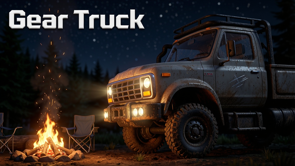 һ��Gear Truck��ҹ����������ͣ������ܰ���棬������մ���ཬ�������������������Ƿ��ǵ���ҹ�պͼž���ɭ�֡������ǿ��������𣬲����Ͽ���ռ�ݻ����Ҳ࣬����������ṩůɫ���Ĺ�Դ�����дʵ���������¸С�ϸ���ϣ����Կ��������ϵĹκۺ���̥�ϵ�����������Ļ���Ʈɢ�ڿ��С����ʸ��壬����ɾ�����ͼƽ�⣬�޶���Ԫ�ء�ͼƬ�Ͽɼ�����