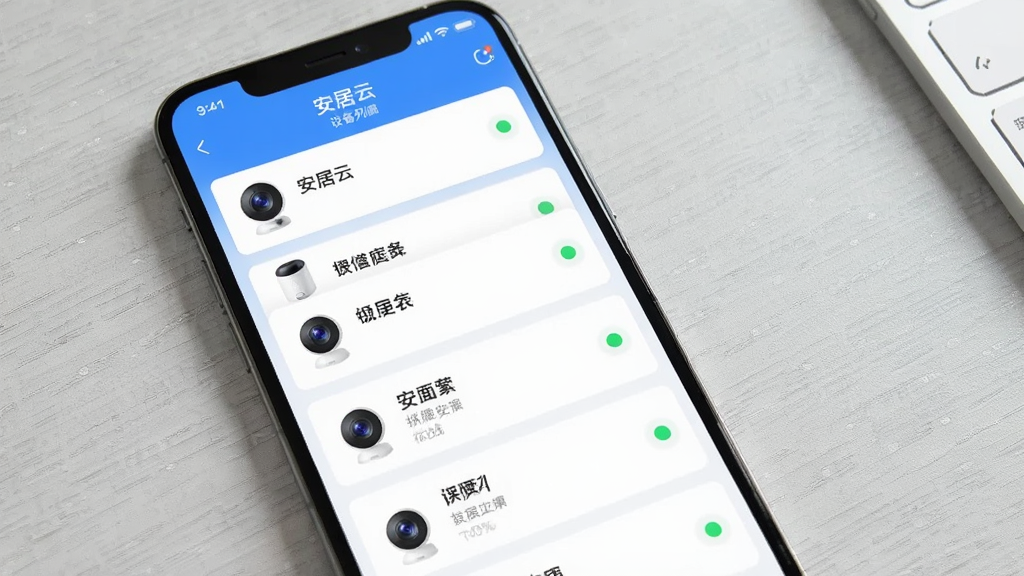 ��������Ϊ�ֻ��ˡ������ơ�APP���豸�б�ҳ��ͼ���չʾ������������ж���豸��Ƭ��ÿ����Ƭ��ʾ����ͷ��������ɫ����״̬�㡣���ֲ����������У�����Ϊǳ���ʸ����棬�����Ű��������򣬷��дʵ�����ʸɾ���ͻ�����豸������һĿ��ȻЧ����