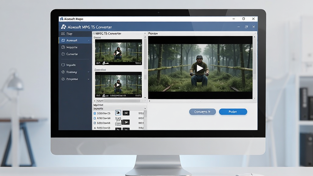 ���Ӿ�ͼչʾAiseesoft MPEG TS Converter�������棬����Ϊ������ʾ������ʾ�����������ڣ��·�Ϊ��Ƶ�ļ������б���ת����ť�����岼�ּ���������Ű�������ҷ����ṹ����๦�ܵ������Ҳ�Ԥ�����ڣ�����ִ��Ƽ��У�ϸ�ڰ���������Ƶ�ز�����ͼ������ϸ��ɾ����޶���Ԫ��