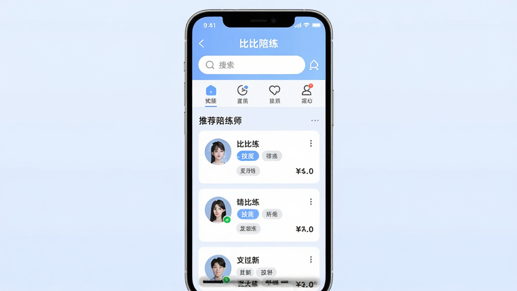 ͼƬչʾ�ȱ����������棬�ֻ���Ļ��ʾ���ȱ�������Ӧ����ҳ���Ϸ���������ͷ���ͼ�꣬�в�Ϊ�Ƽ�����ʦ��Ƭ�б�������ͷ�����֡����ܱ�ǩ�ͼ۸񣬱���ǳ��ɫ�������Ű����ִ���UI��Ʊ�ƽ�������ʸ��壬�ɾ��޶���Ԫ��