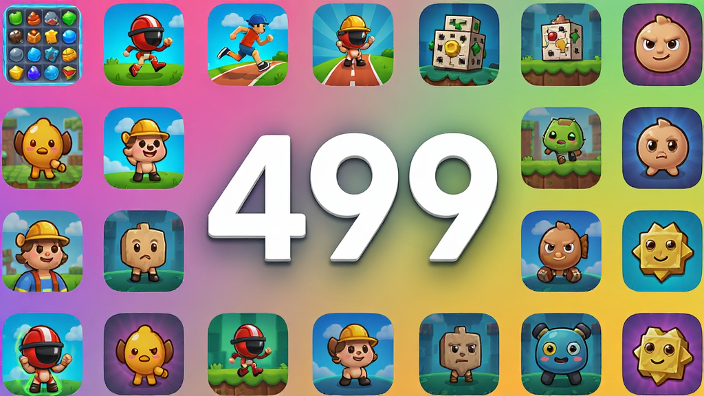 һ��չʾ499Ӧ��ȫò��Ԥ��ͼ��������������Ŀ�ġ�499����������Χ�����Ŷ��ɫ�����޵�С��Ϸͼ�꣬���������ܿᡢ���յȣ����岼���������࣬����Ϊ��������ɫ������������죬���ʸɾ����壬�޶���Ԫ��