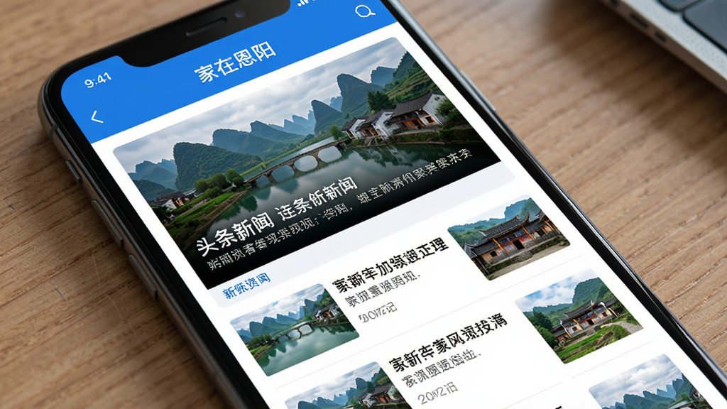 ͼƬ����Ϊ�����ֻ����棬��ʾ�����ڶ�����APP��������Ѷҳ�棬ҳ���Ϸ�Ϊͷ�����Ŵ�ͼ���·�Ϊ���ֱ����б�����ͼ������������Ϊ�ִ����ſͻ�����ʽ��������ɫ���Ű����룬���ʸ��壬ϸ����ʵ���޶���Ԫ�ء�