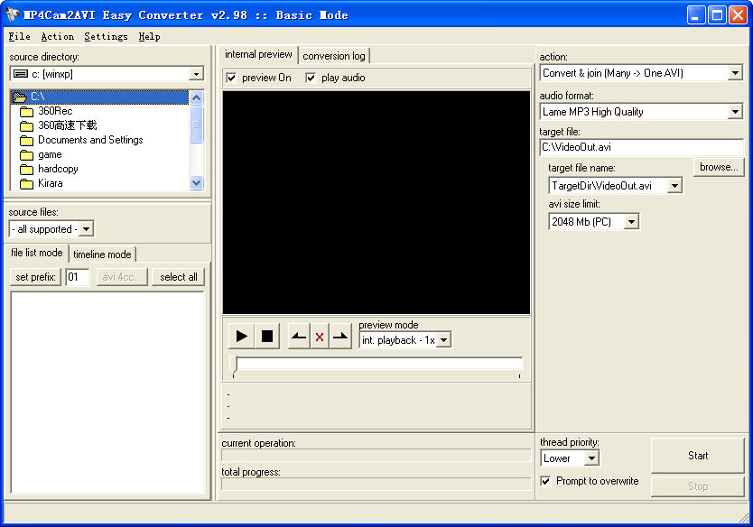 mp4cam2avi3.0.0 ��Ƶת������