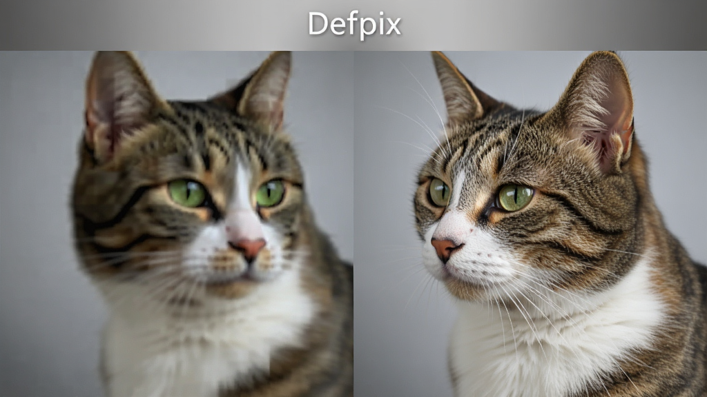 Defpix������ȥ�����˹��ܶԱ�ͼ�����Ϊ���������˵�ͼƬ���Ҳ�Ϊ����Defpix�����������ͼƬ����������ʾһֻè��ë��ϸ�ڱ�������ԭ������Ϊ�����ɫ��ͻ����Defpix���������ƣ������������޶���Ԫ��