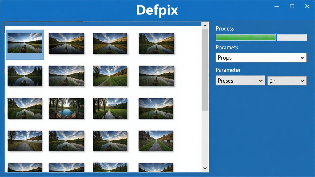 Defpix�����������������棬��ʾ����ͼƬ����ͼ��������������б��У��Ҳ�Ϊ�����������Ͳ���Ԥ�������˵��������������ɫΪ��ɫ����ͻ����Defpix���������ƣ����ʸɾ����޶���Ԫ��