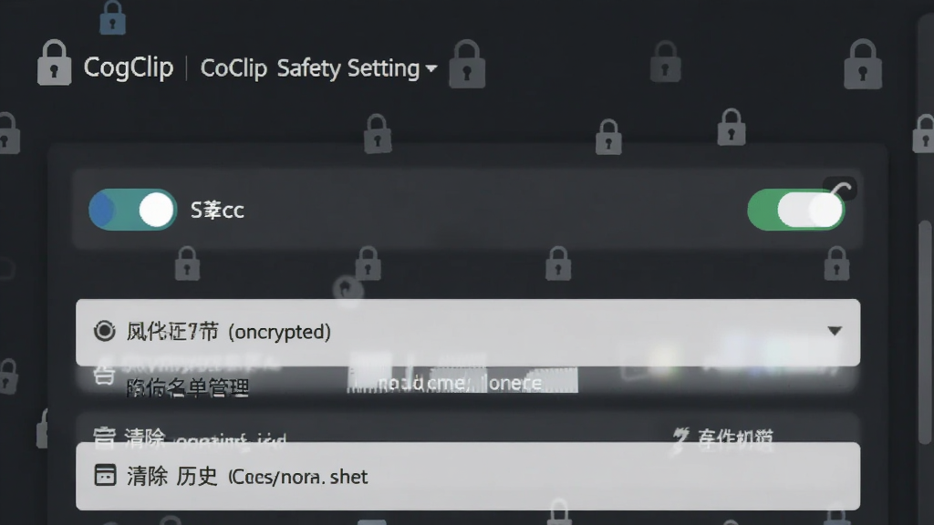 չʾCogClip��ȫ���ý���Ľ�ͼ������������ܿ��ء������������������ʷ��ѡ�����Ϊ��ɫ������������ͼ���׺�������רҵ�����������ɾ���