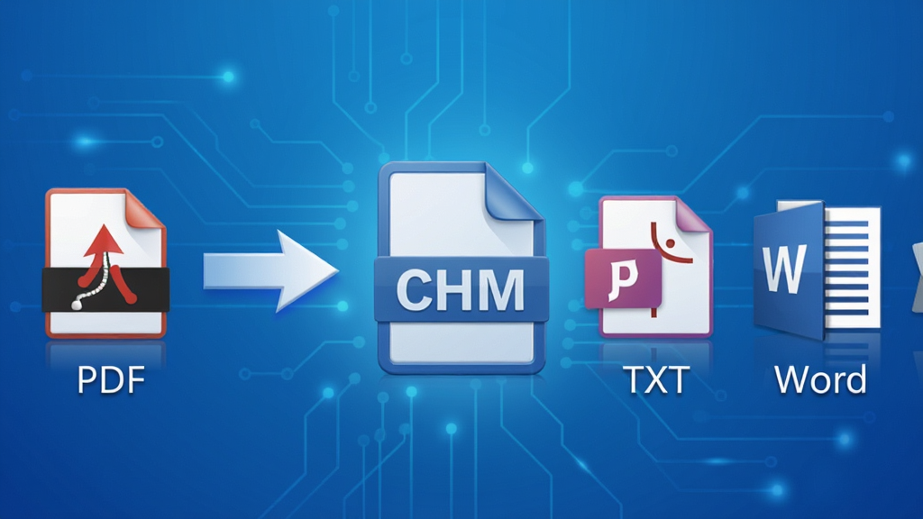 CHMת������ʽת������ʾ��ͼ, ���壺��������չʾCHM�ļ�ͼ�����������ʽͼ�꣨PDF��TXT��Word��֮���ü�ͷ���ӣ����֣��������У���ʽͼ�������ſ����Ű棺��ͷָ��������ת��·��һĿ��Ȼ����񣺼��Ƽ��У���ɫ���䱳����ϸ�ڣ���ʽͼ���·���ע��Ӧ�������ƣ����ʣ�������Ⱦ���ɾ��޶���Ԫ��