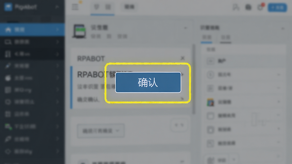 RPABOT����ʶ�����湤��ʾ��ͼ����������ͨ��������׼��λ��Ļ�ϵġ�ȷ�ϡ���ť������Ϊģ�����������棬ͻ��ʶ��򣬷����רҵ�������������޶���Ԫ��